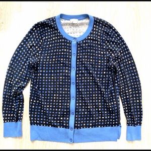Kate Spade Womens Cardigan Sweater Large Blue